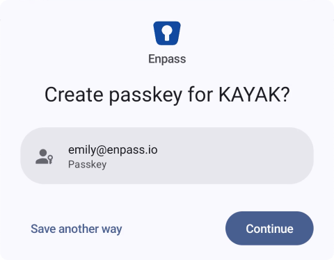 Android 上的 Passkey 创建